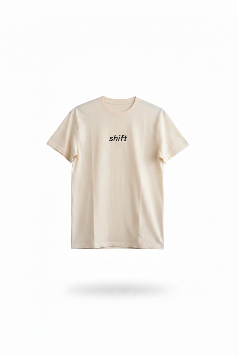 shift cream t-shirt